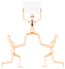 wooden dummy business team