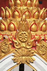 floral decoration in Thai temple