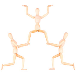 wooden dummy business team