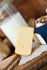 käse und milch
