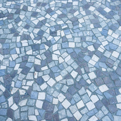 Blue mosaic floor
