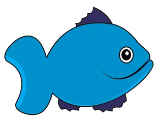 Rolgordijnen a blue fish © koft