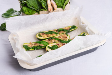spinach fullly courgette vegetarian