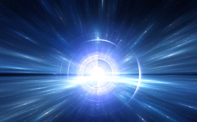 Time warp, traveling in space.