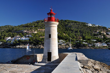 Leuchtturm in Port d'Andratx, Mallorca