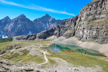 Temple pass trail in Banff National Park, Alberta, Canada