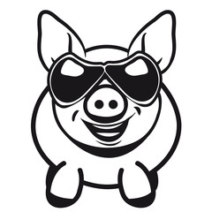 Schwein lustig freundlich Sonnenbrille