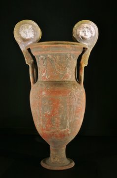 altr&ouml;mischer volute krater, amphore, terrakotta
