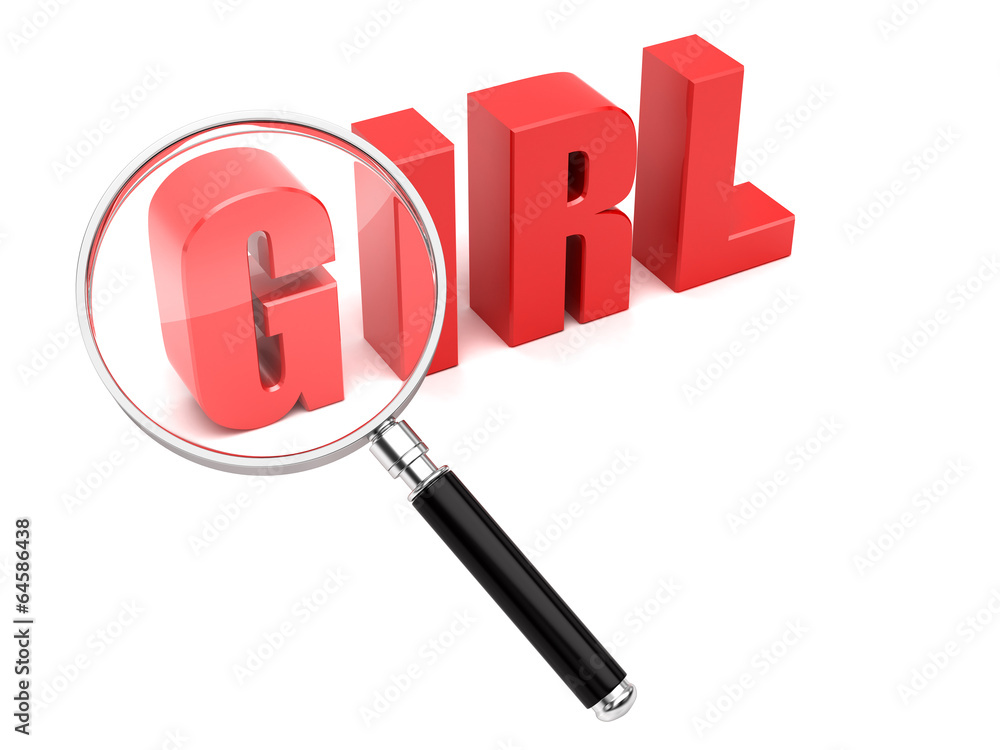 Wall mural girl search find women