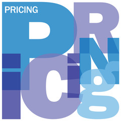 PRICING Letter Collage (prices product services company)