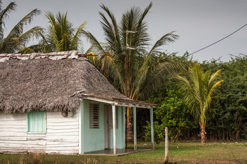 Fototapeta na wymiar Typical wooden house in countryside, Cuba