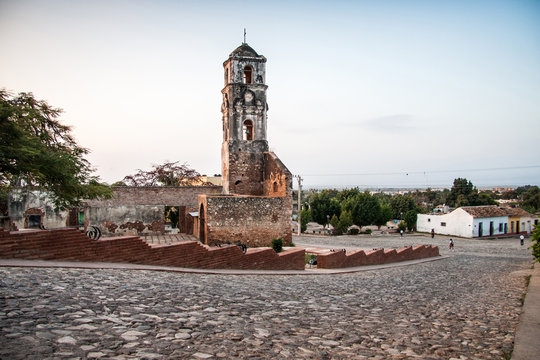 ruin of the church Iglesia de Santa Ana in Trinidad, Cuba, Carib