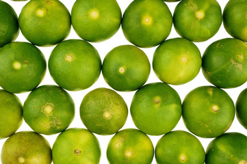 Fresh green lemon texture isolated