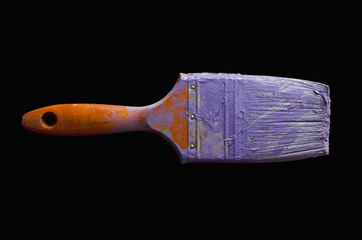 Paintbrush with purple paint