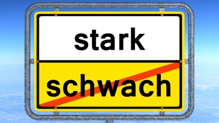 Fototapeta premium stark statt schwach