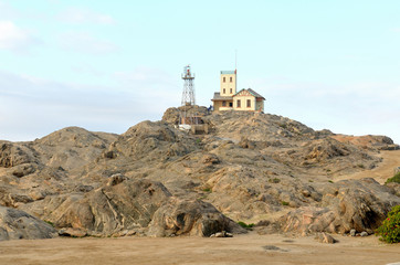 Lighthouse at Luderitz in Namibia