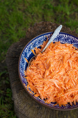 Delicious and spicy carrot salad