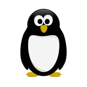 Vector penguin in cartoon style