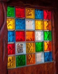 Colorful glass mosaic