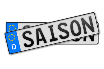 Auto Kennzeichen Saison