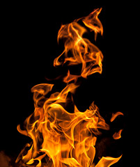 fire flames on black