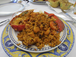 Plato de Paella de Bogavante