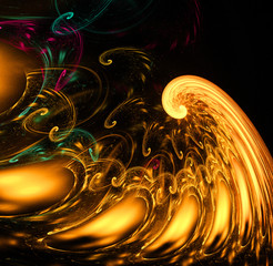 yellow abstract fractal illustration