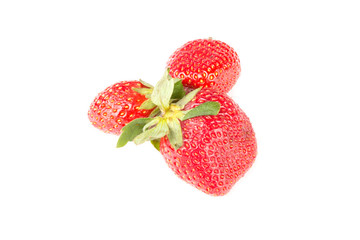 few berries red strawberries