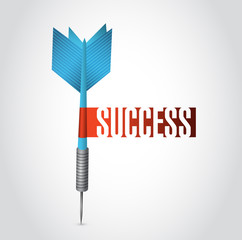 success dart sign illustration design