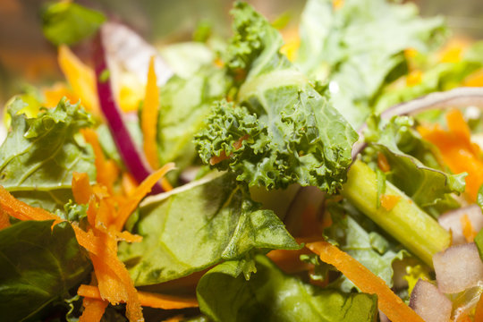 A close up on a healthy salad