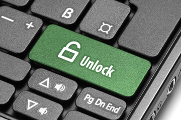 Unlock. Green hot key on computer keyboard.