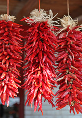 bunches of dried chili