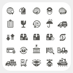 Logistics and Shipping icons set