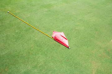 Flag on the golf course.