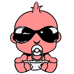 Baby süss schnuller sonnenbrillel