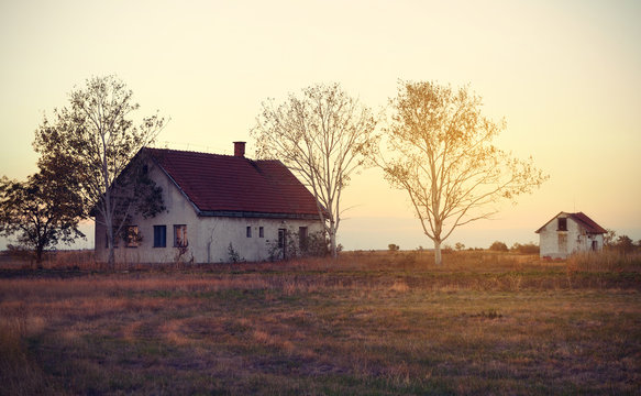 Vintage Photo Of Abandoned House