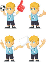 Blonde Rich Boy Customizable Mascot 3