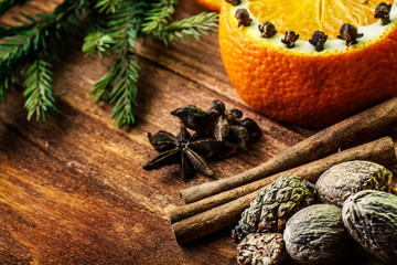 Ingredients for mulled wine