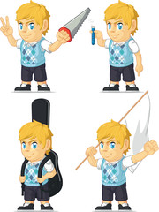 Blonde Rich Boy Customizable Mascot 7
