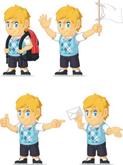 Blonde Rich Boy Customizable Mascot 9