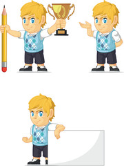 Blonde Rich Boy Customizable Mascot 13