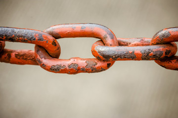 Rusty metal chains
