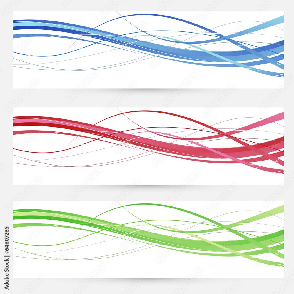 Canvas Prints colorful bright web headers lines collection
