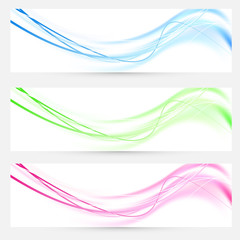 Bright web headers footers lines collection