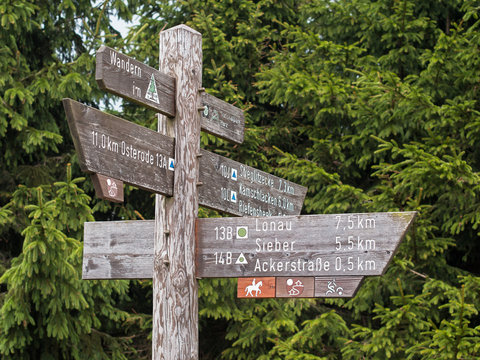 Nationalpark Harz - Wandern - Kennzeichnung Wanderwege