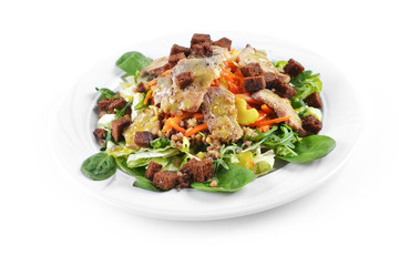 salad of marinated pork