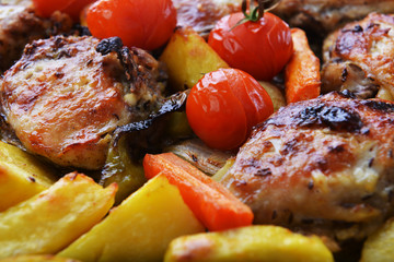 vegetables and chicken