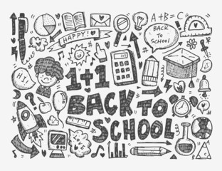 Obraz premium seamless school pattern