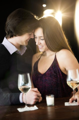 Romantic Couple Enjoying At Nightclub