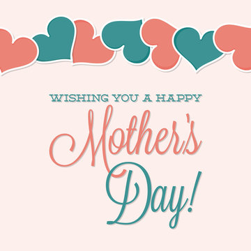 Vintage Typographic Mother's Day card in vector format.